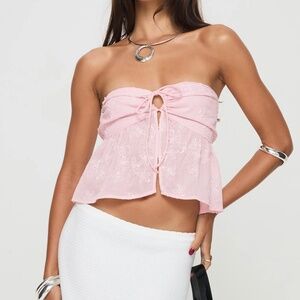 PinkStrapless Top Princess Polly